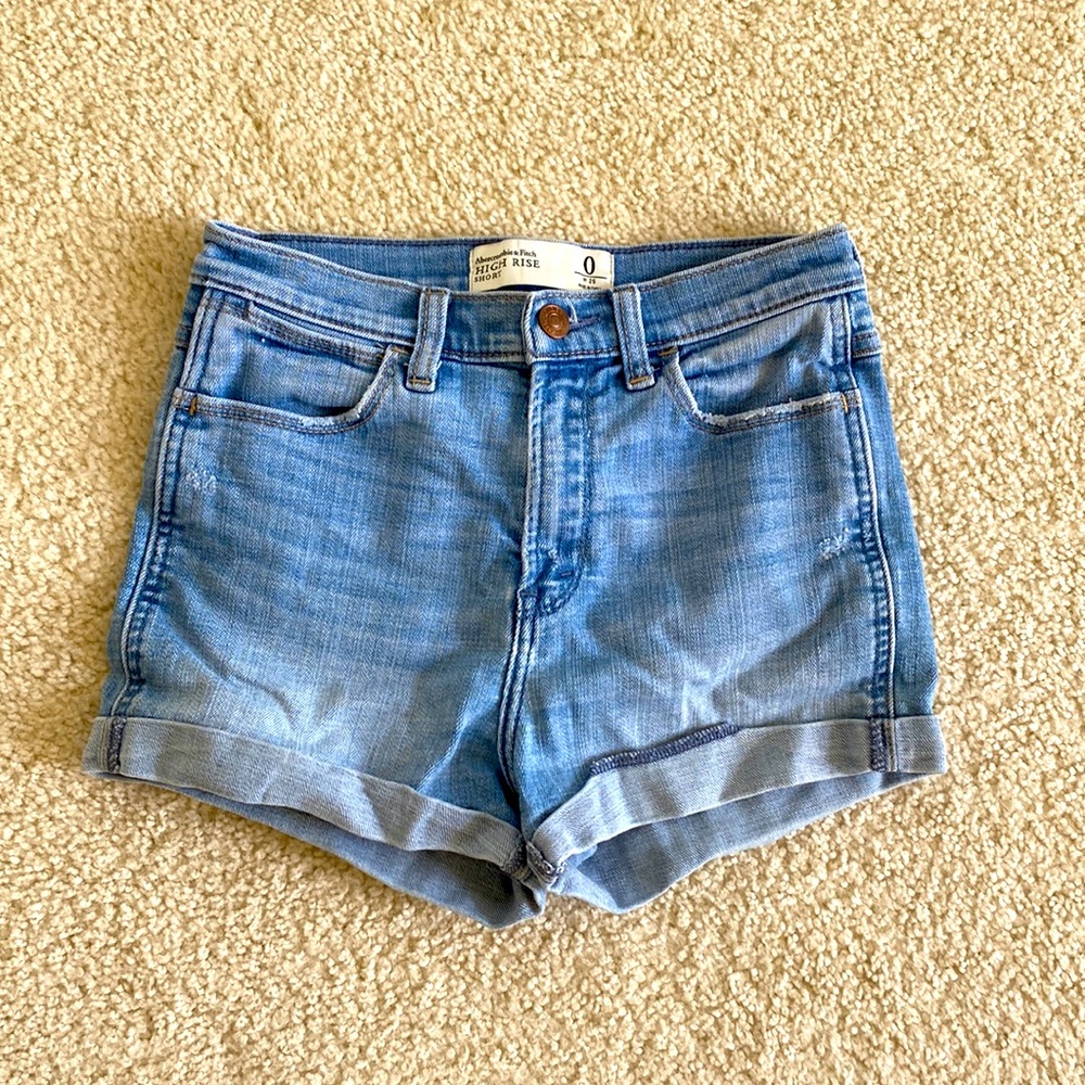Abercrombie and Fitch High Rise Denim Shorts